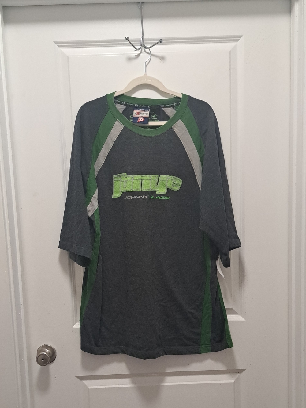 Men's Vintage Johnny Blaze Gray & Green Short Sleeve Shirt